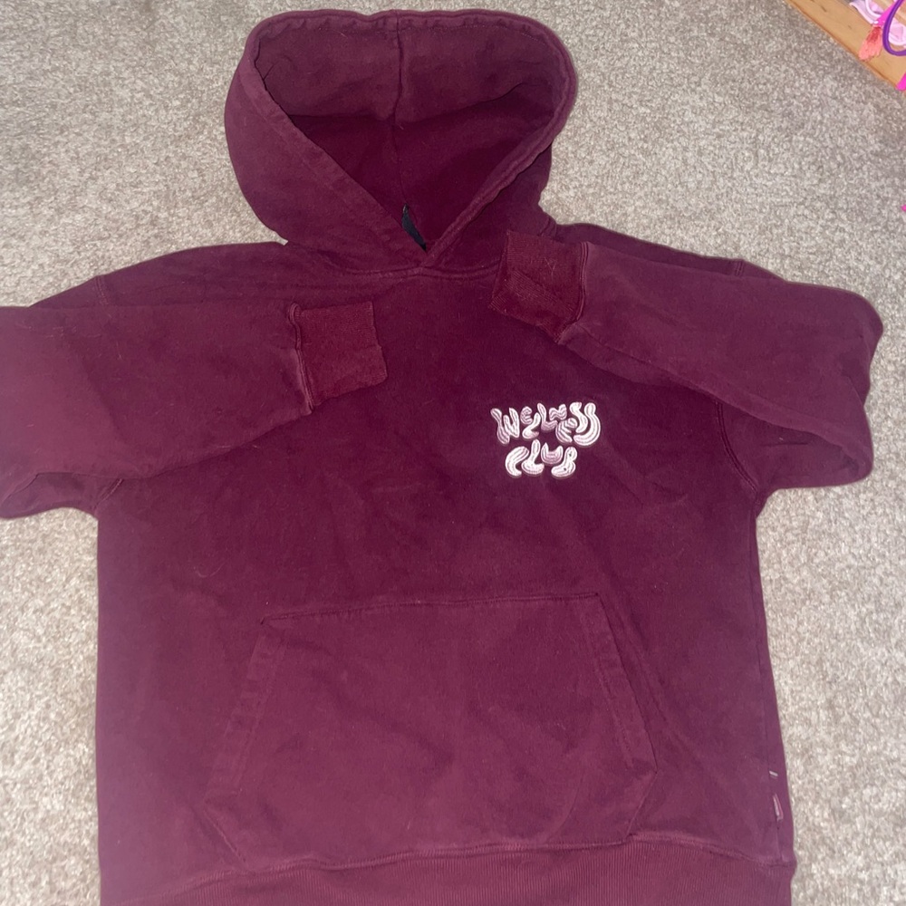 Cotton on burgundy graphic hoodie